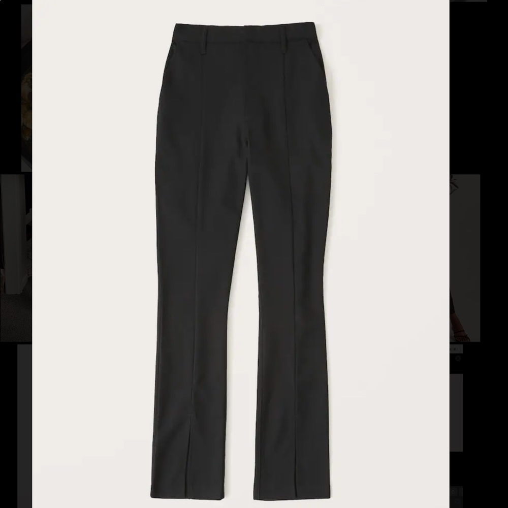Black Split Hem Pants - image 3